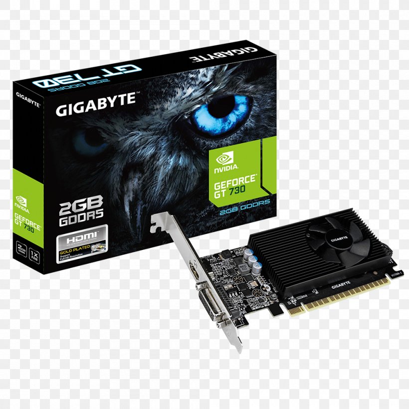 Graphics Cards & Video Adapters GeForce PCI Express Gigabyte Technology GDDR5 SDRAM, PNG, 1000x1000px, Graphics Cards Video Adapters, Cable, Computer Component, Ddr3 Sdram, Digital Visual Interface Download Free