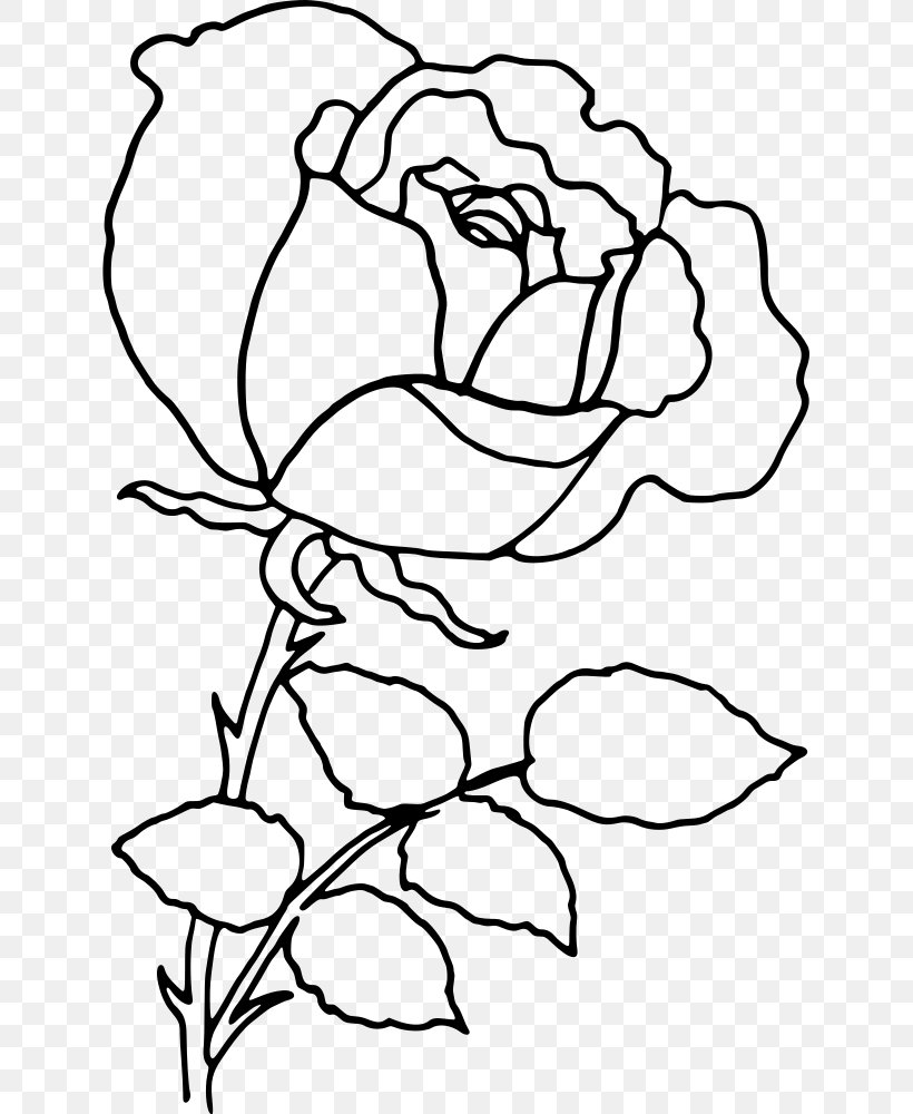 Rose Drawing Clip Art, PNG, 635x1000px, Rose, Area, Art, Artwork, Black Download Free