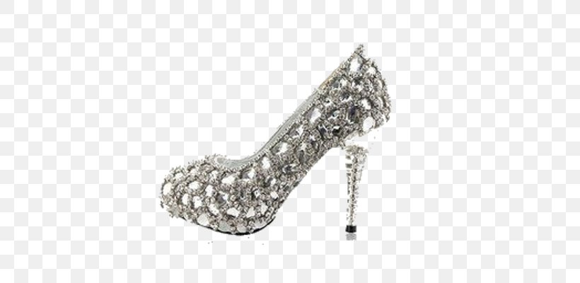 Shoe High-heeled Footwear Diamond Rhinestone Bride, PNG, 500x400px, Watercolor, Cartoon, Flower, Frame, Heart Download Free