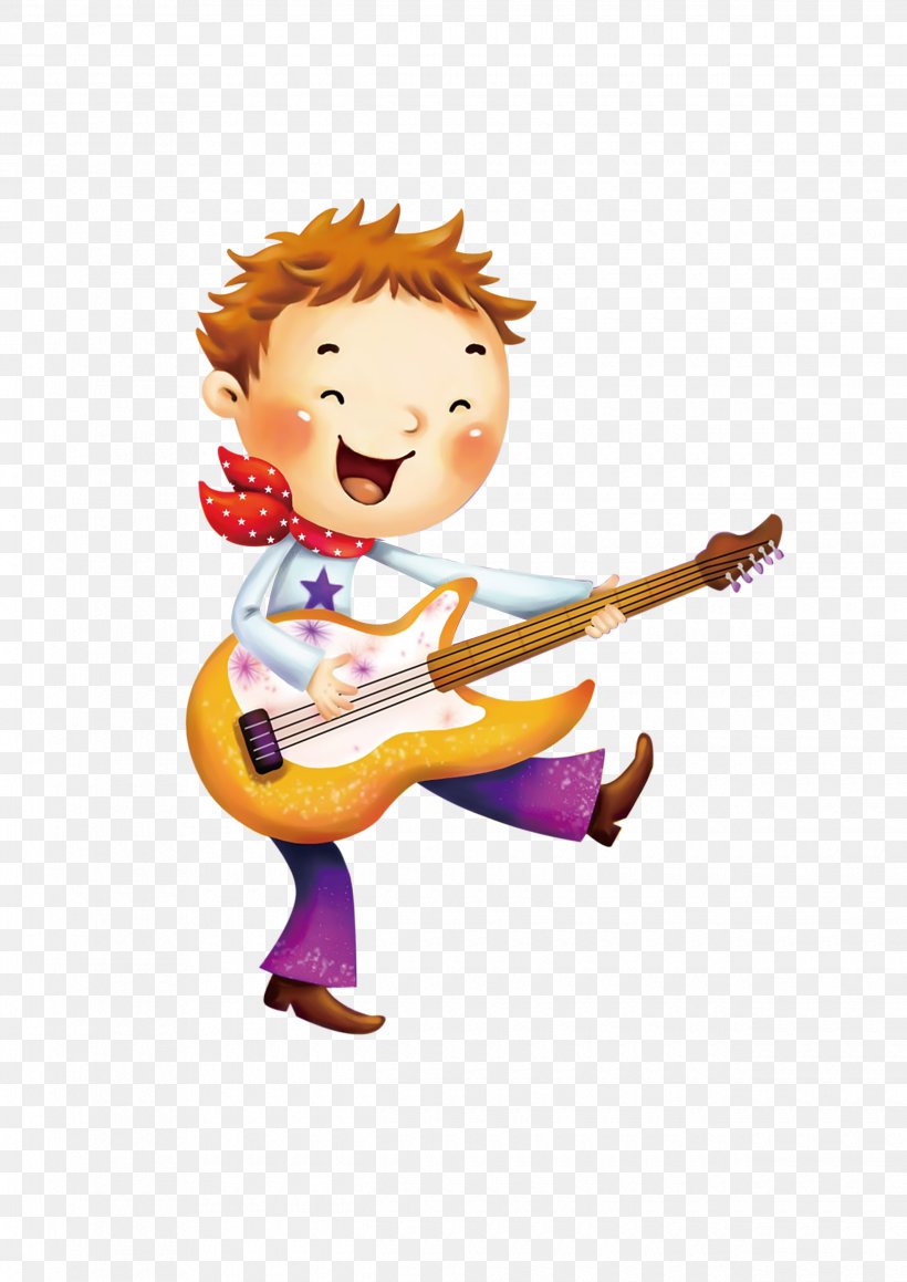 Cartoon Guitar Animation Child, PNG, 2480x3508px, Watercolor, Cartoon, Flower, Frame, Heart Download Free