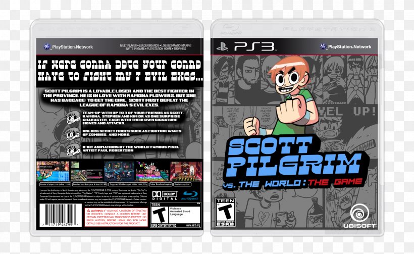 Scott Pilgrim Vs. The World: The Game Xbox 360 PlayStation 3 Graphic Design, PNG, 2381x1463px, Scott Pilgrim Vs The World The Game, Advertising, Art, Book, Brand Download Free