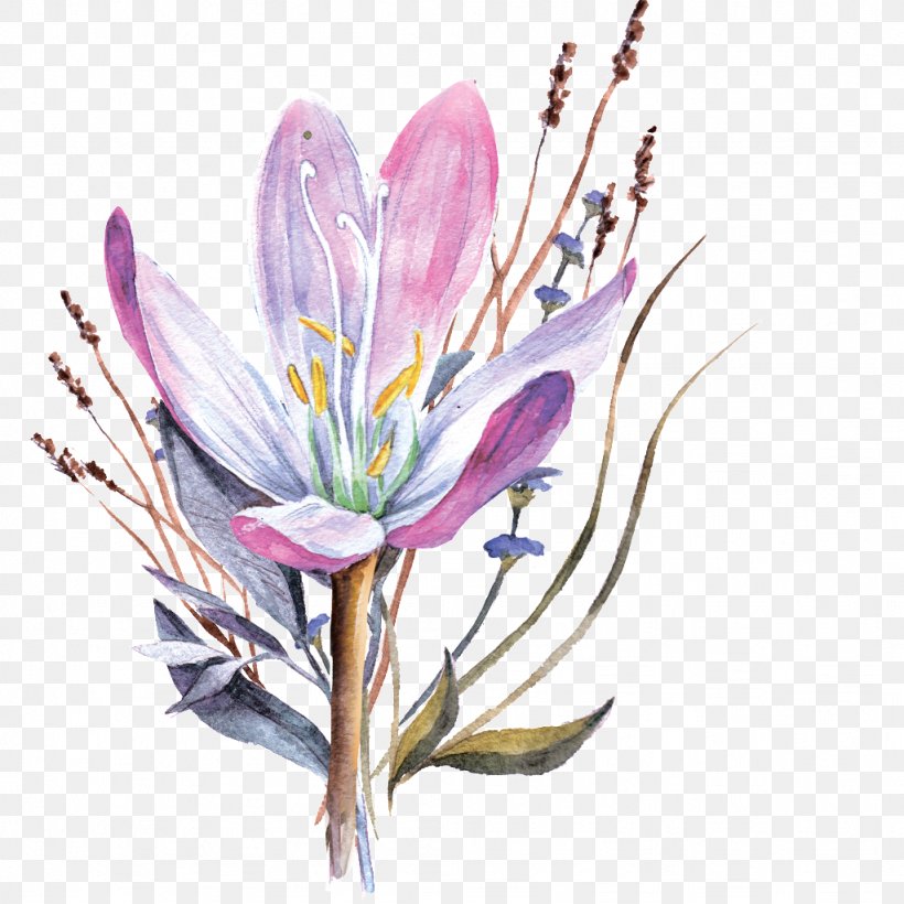 Floral Design Watercolor Painting Gift Flower, PNG, 1024x1024px, Floral Design, Art, Crocus, Cut Flowers, Flora Download Free
