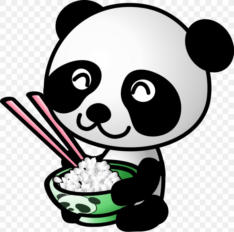 Giant Panda Chinese Cuisine Asian Cuisine Restaurant Clip Art, PNG, 900x894px, Giant Panda, Artwork, Asian Cuisine, Bear, Black And White Download Free