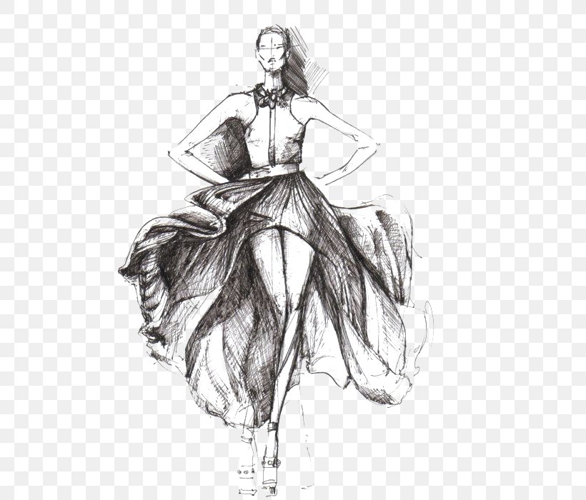 New York Fashion Week Fashion Design Fashion Illustration Sketch, PNG, 495x700px, Watercolor, Cartoon, Flower, Frame, Heart Download Free