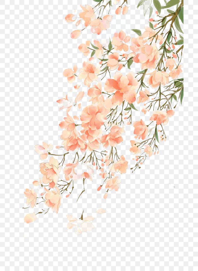 Watercolor Painting Flower, PNG, 700x1120px, Watercolour Flowers, Art, Blossom, Branch, Cherry Blossom Download Free