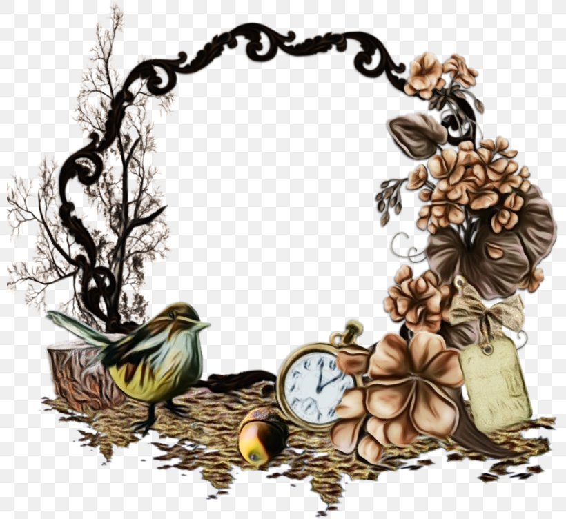 Christmas Decoration Cartoon, PNG, 800x752px, Picture Frames, Bird Nest, Christmas Decoration, Interior Design, Plant Download Free