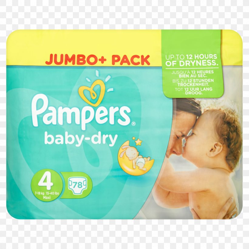 Diaper Pampers Baby Dry Size Mega Plus Pack Infant Child, PNG, 1000x1000px, Diaper, Absorption, Brand, Child, Disposable Download Free