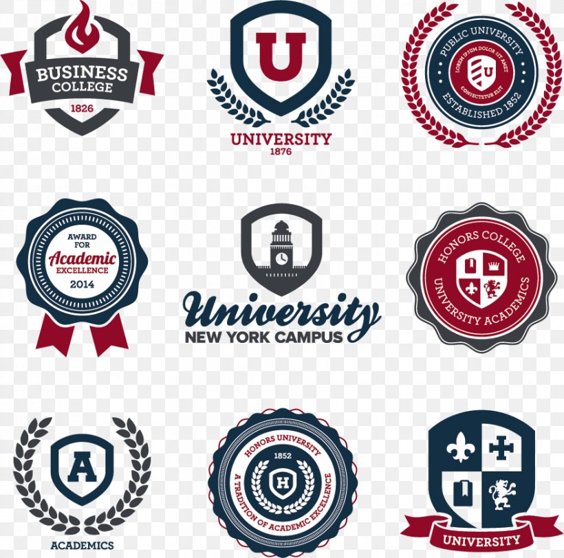 Logo Emblem, PNG, 877x869px, University, Area, Badge, Brand, College Download Free