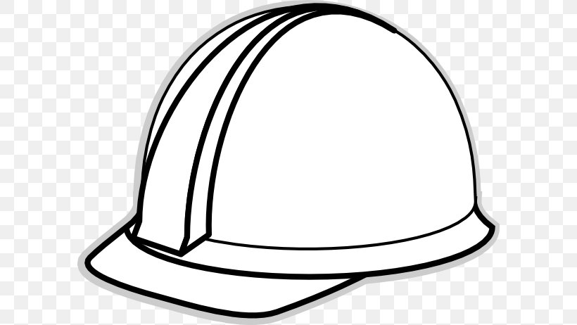 Hard Hat Stock Illustration Clip Art, PNG, 600x462px, Hard Hat, Architectural Engineering, Black And White, Cowboy Hat, Free Content Download Free