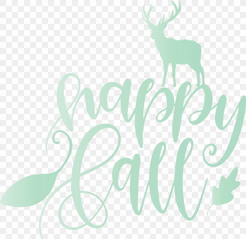 Reindeer, PNG, 3000x2918px, Happy Autumn, Antler, Computer, Deer, Green Download Free