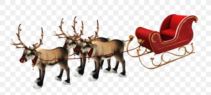 Santa Claus Reindeer Rudolph Sled Christmas, PNG, 800x371px, Santa Claus, Animal Figure, Antler, Blog, Cart Download Free