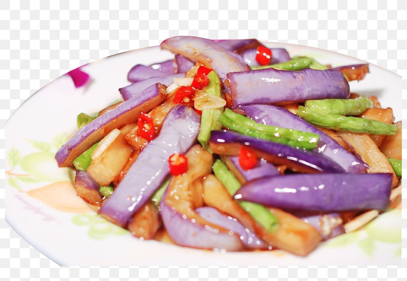 Sweet And Sour Side Dish Vegetable Fried Eggplant With Chinese Chili Sauce, PNG, 800x566px, Sweet And Sour, Allium Fistulosum, Braising, Condiment, Dish Download Free
