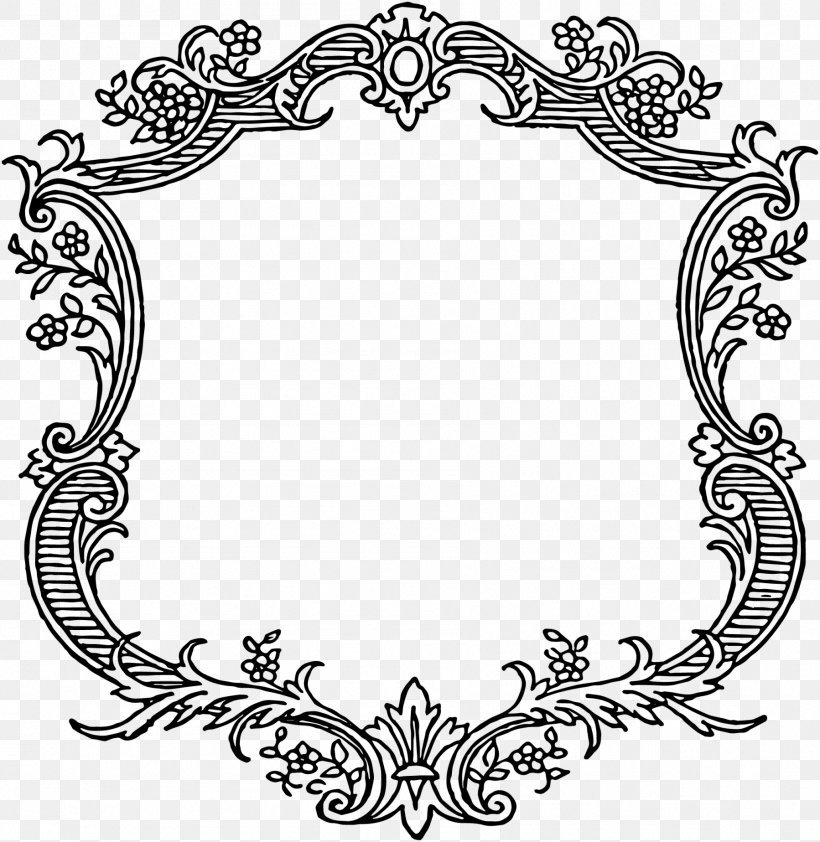 Borders And Frames Picture Frames Clip Art, PNG, 1798x1847px, Borders And Frames, Area, Art, Artwork, Black And White Download Free