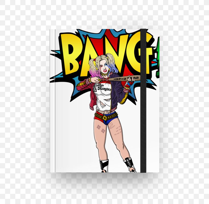 Harley Quinn Joker Text Notebook, PNG, 800x800px, Harley Quinn, Adhesive, Art, Brand, Character Download Free