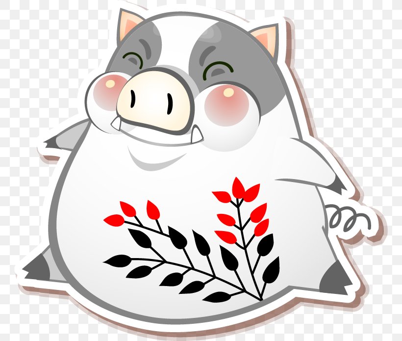 New Year 0 Domestic Pig Yandex, PNG, 762x695px, 2019, New Year, Cartoon, December, Domestic Pig Download Free