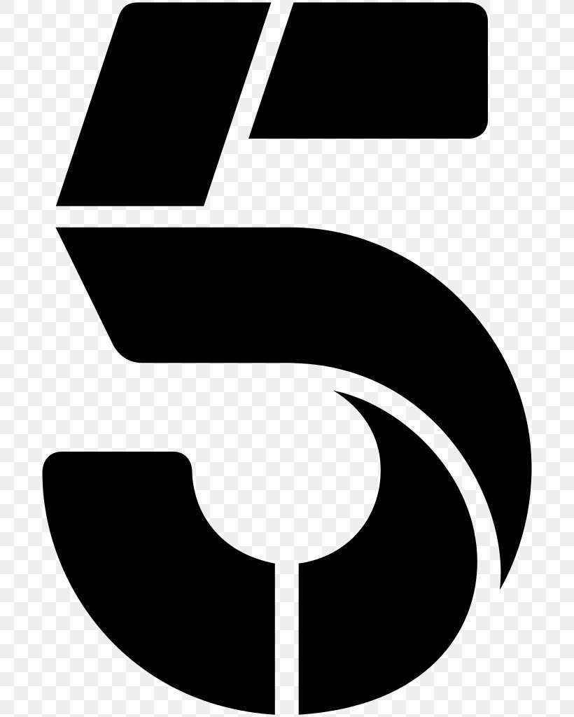 Channel 5 Broadcasting 5USA Station Identification Logo, PNG, 706x1024px, Channel 5, Area, Bbc Three, Black, Black And White Download Free