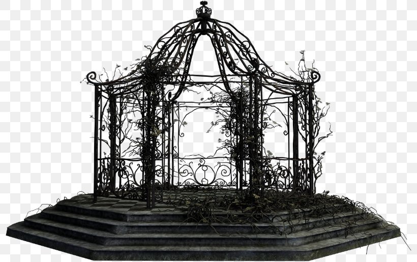 Gazebo Soul, PNG, 800x515px, Gazebo, Arch, Black And White, Building, Dark Download Free