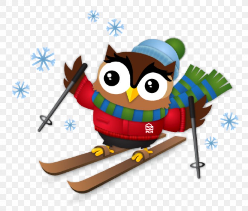 Owl Skiing Snow Clip Art, PNG, 902x767px, Owl, Bird, Bird Of Prey, Cartoon, Christmas Download Free