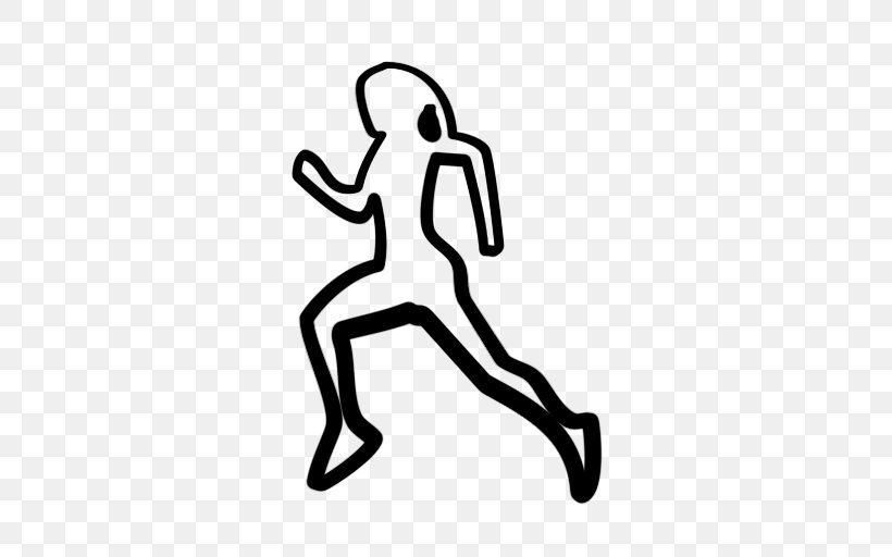 The Female Runner Running Clip Art, PNG, 512x512px, Female Runner, Area, Arm, Black, Black And White Download Free