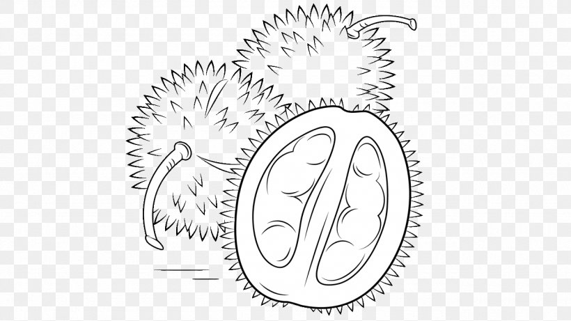 Durian Drawing Coloring Book Clip Art, PNG, 1280x720px, Watercolor, Cartoon, Flower, Frame, Heart Download Free