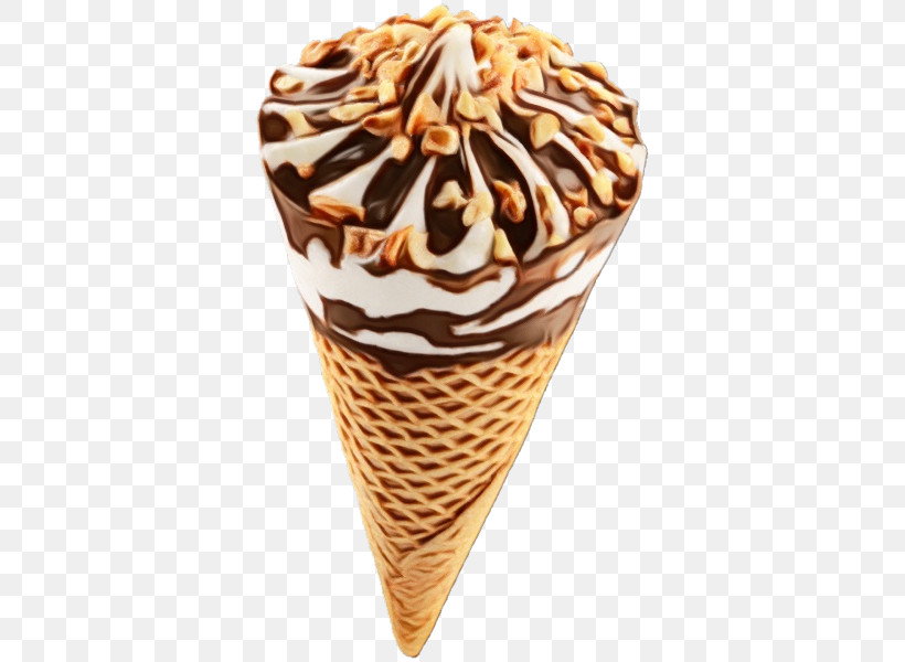 Ice Cream, PNG, 600x600px, Watercolor, Chocolate, Chocolate Ice Cream, Cone, Flavor Download Free