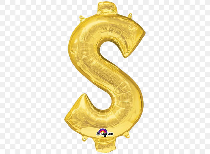 Mylar Balloon Gold Dollar Sign Jewellery, PNG, 600x600px, Balloon, Bag, Body Jewelry, Bopet, Brass Download Free