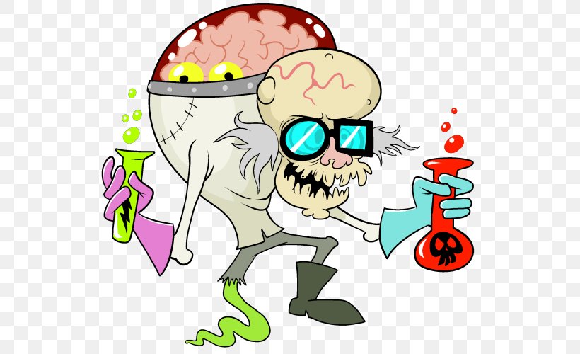 Mad Scientist Science Cartoon Clip Art, PNG, 536x500px, Watercolor, Cartoon, Flower, Frame, Heart Download Free