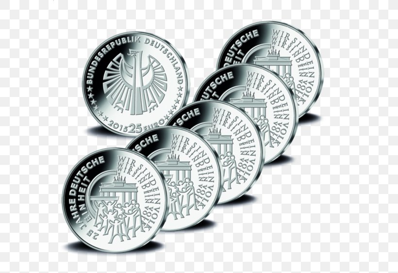 German Reunification 2 Euro Commemorative Coins Silver, PNG, 600x563px, 2 Euro Commemorative Coins, German Reunification, Cabinet Of Germany, Cash, Coin Download Free