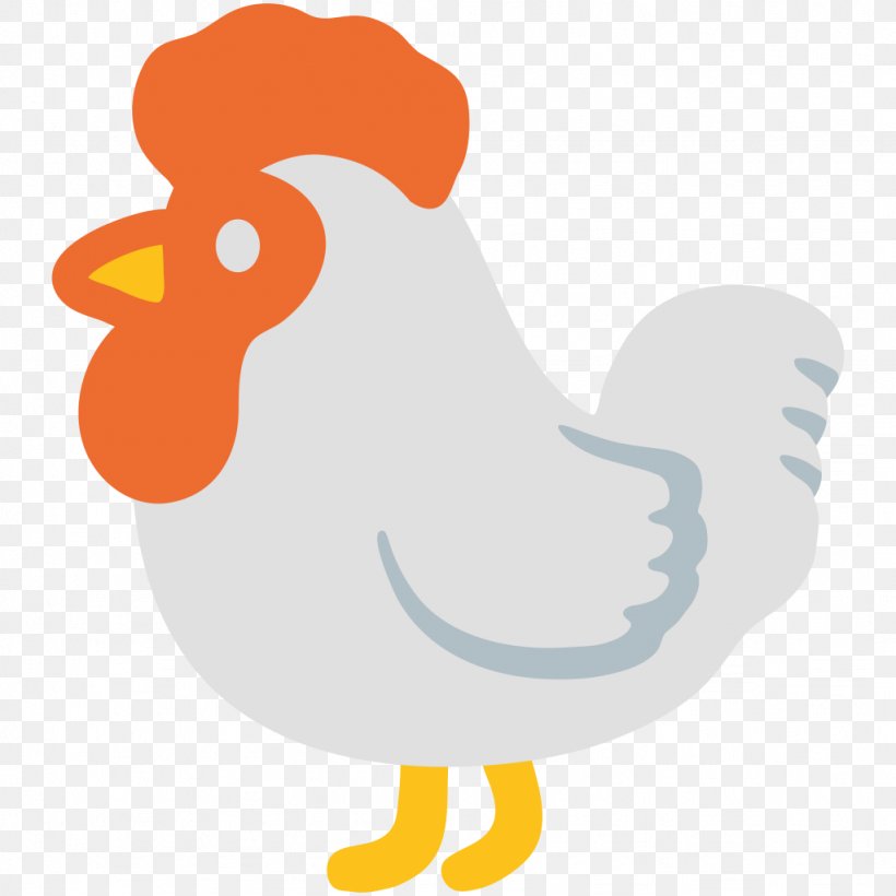 Rooster Emoji Chicken Bird Android Nougat, PNG, 1024x1024px, Rooster ...