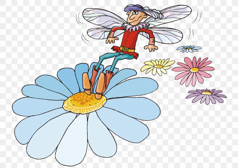 Cartoon Flower Illustration, PNG, 1712x1208px, Cartoon, Art, Artwork, Butterfly, Clip Art Download Free