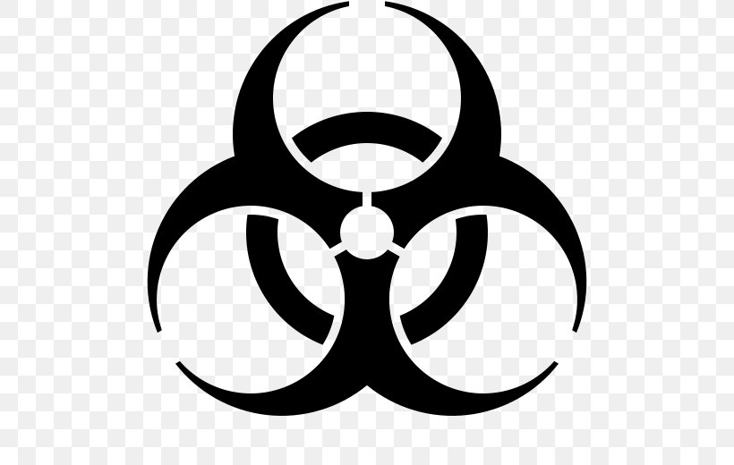 Biological Hazard Symbol Clip Art, PNG, 520x520px, Biological Hazard, Artwork, Biosafety Level, Black And White, Drawing Download Free