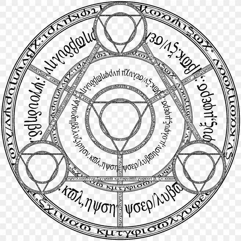 Key Of Solomon Magic Circle Evocation The Book Of Abramelin, PNG, 2000x2000px, Key Of Solomon, Area, Black And White, Black Magic, Body Jewelry Download Free