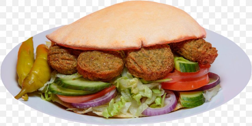 Falafel Hamburger Fast Food Veggie Burger Breakfast Sandwich, PNG, 1024x513px, Falafel, American Food, Bread, Breakfast Sandwich, Buffalo Burger Download Free