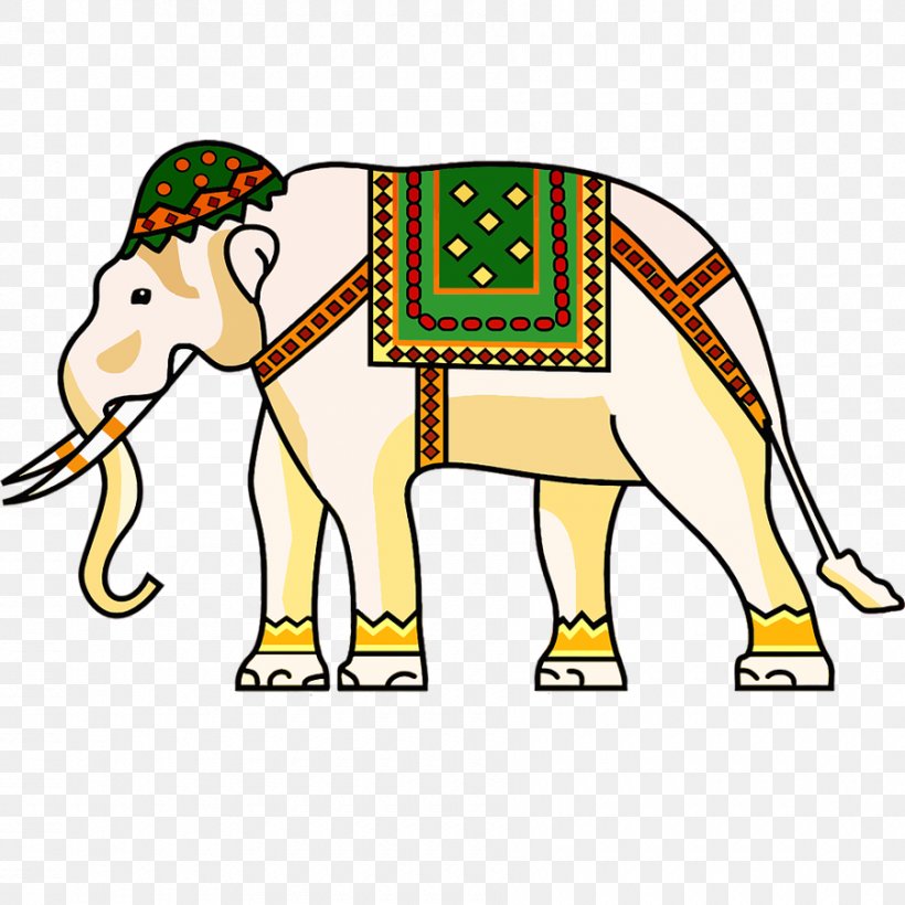 Indian Elephant Ornament Clip Art, PNG, 900x900px, Indian Elephant, African Elephant, Area, Art, Artwork Download Free