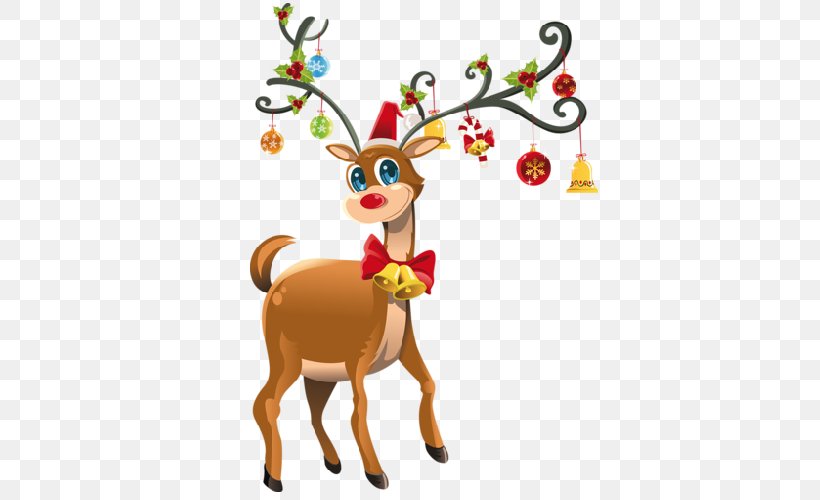 Rudolph Reindeer Santa Claus Christmas Clip Art, PNG, 500x500px, Rudolph, Animal Figure, Antler, Branch, Christmas Download Free
