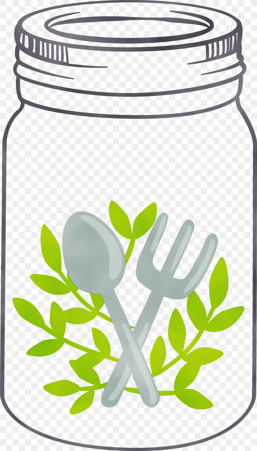 Line Art Food Storage Containers Leaf Green Tree, PNG, 1710x2999px, Mason Jar, Biology, Container, Food Storage, Food Storage Containers Download Free