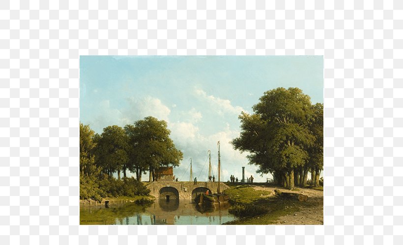 Netherlands Landschap Met Sluis Landscape Painting Art, PNG, 500x500px, Netherlands, Art, Artist, Bank, Bayou Download Free