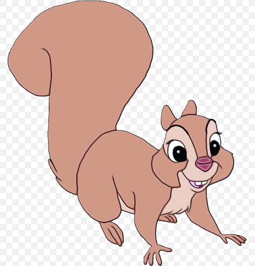 Squirrel Cartoon Tail Snout Animation, PNG, 771x855px, Watercolor, Animation, Cartoon, Mouse, Paint Download Free