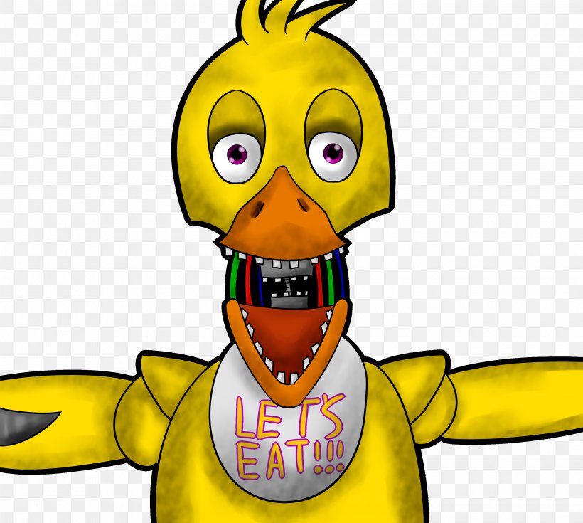 Duck Five Nights At Freddy's 2 Five Nights At Freddy's: Sister Location Drawing Animatronics, PNG, 2900x2600px, Duck, Animatronics, Art, Beak, Bird Download Free