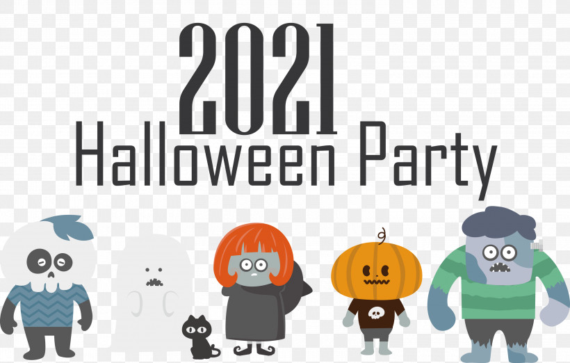 Halloween Party 2021 Halloween, PNG, 3000x1913px, Halloween Party, Cartoon, Cowboy, Drawing, Logo Download Free