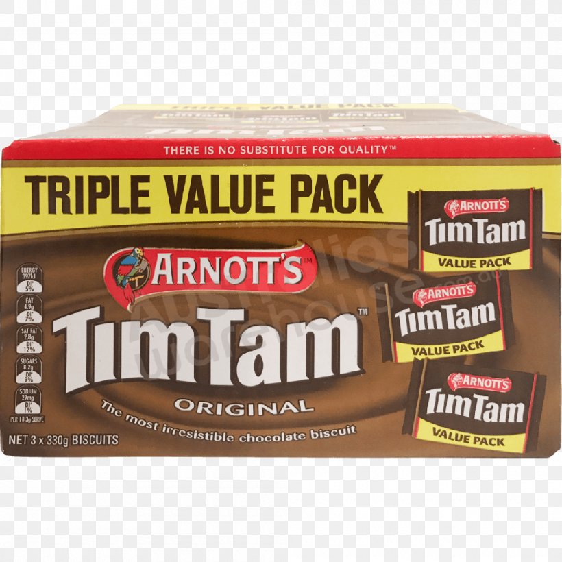 Tim Tam Chocolate Chip Cookie Arnott's Biscuits Wafer, PNG, 1000x1000px, Tim Tam, Biscuit, Biscuits, Brand, Chocolate Download Free