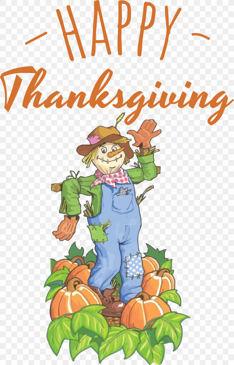 Happy Thanksgiving, PNG, 1926x3000px, Happy Thanksgiving, Cartoon, Drawing, Festival, Scarecrow Download Free
