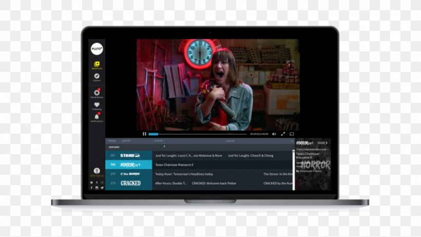 Pluto TV Streaming Television Streaming Media Television Film, PNG, 1068x601px, Pluto Tv, Android Tv, Display Advertising, Display Device, Electronic Device Download Free