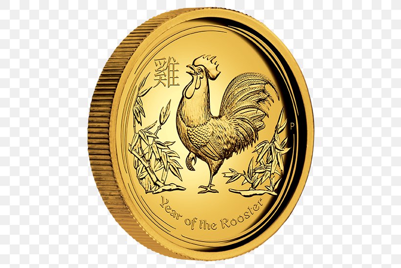 Rooster Perth Mint Gold Coin Gold Coin, PNG, 498x548px, 2017, Rooster, Animal, Bird, Bullion Download Free