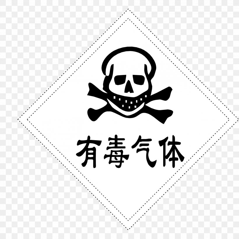 Toxic Gas Signs, PNG, 2107x2107px, Dangerous Goods, Area, Black And White, Bone, Brand Download Free
