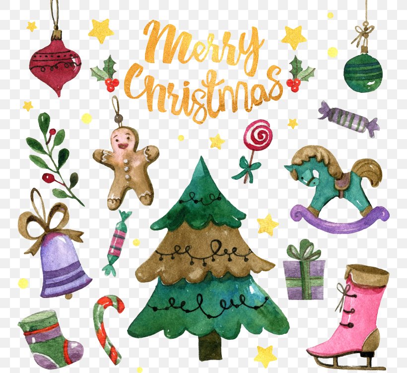 Christmas Tree Santa Claus Clip Art, PNG, 750x751px, Christmas, Artwork, Christmas Decoration, Christmas Ornament, Christmas Tree Download Free