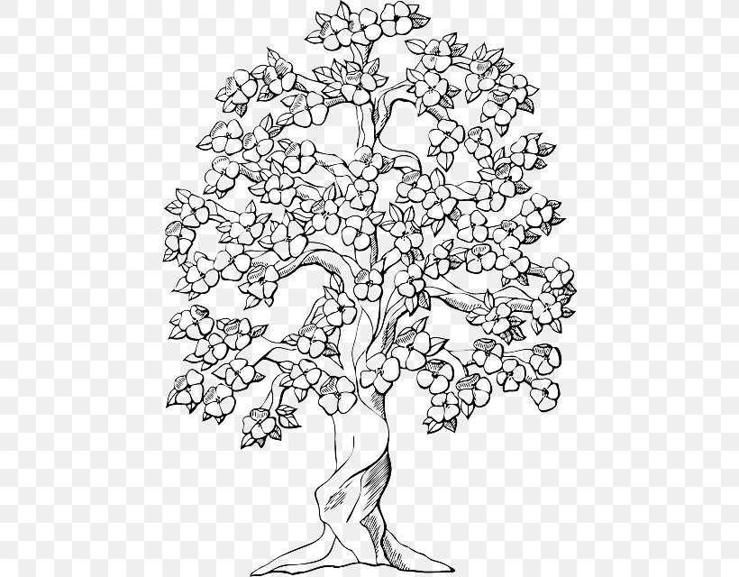 Coloring Book Colouring Pages Tree Oak Trunk, PNG, 460x640px, Coloring Book, Adult, Area, Art, Autumn Download Free