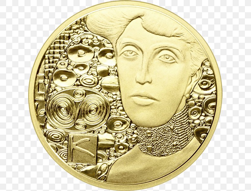 Portrait Of Adele Bloch-Bauer I Adele Bloch-Bauer II Gold Coin Painting, PNG, 635x624px, Portrait Of Adele Blochbauer I, Adele Blochbauer, Art Nouveau, Brass, Bullion Coin Download Free