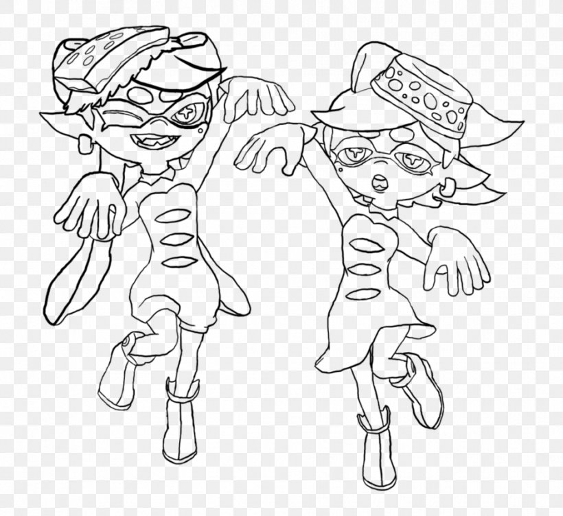Splatoon 2 Coloring Book Video Game Drawing, PNG, 933x856px, Splatoon, Arm, Artwork, Black And White, Book Download Free