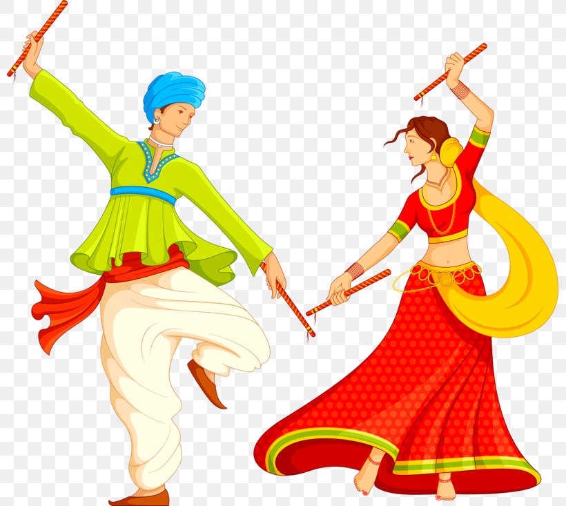 Dandiya Raas Dance Garba Clip Art, PNG, 800x733px, Dandiya Raas, Art, Clothing, Costume, Dance Download Free